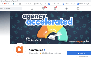 Agorapulse FB page