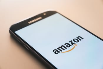 Amazon logo on cell phone
