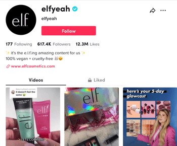 Elf Cosmetics on TikTok