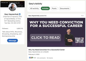 Gary V on LinkedIn