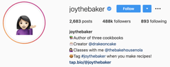 Joythebaker on IG