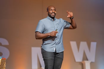 Juantae DeLane speaking at SMWL21