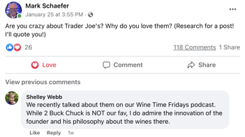 Mark Schaefer FB post