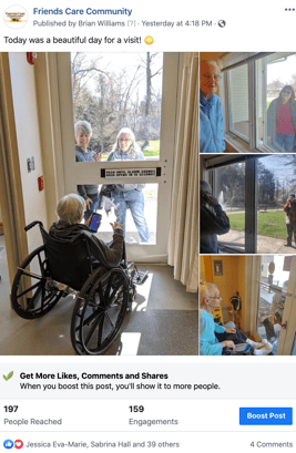 Nursing home social media covid19