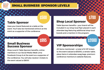 Sponsorship opportunities