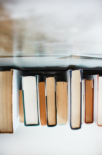 Spines of books