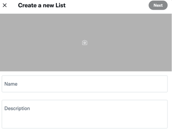 Twitter list creation