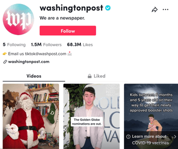 Washington Post on TikTok