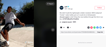 Yeti on TikTok