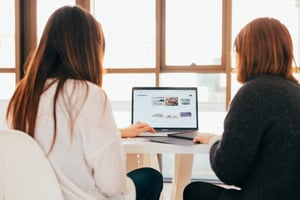 People working on computer