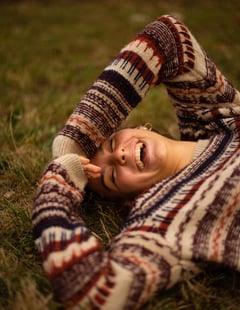 woman laughing