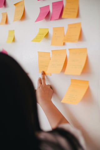 scheduling a live video show flow using post its