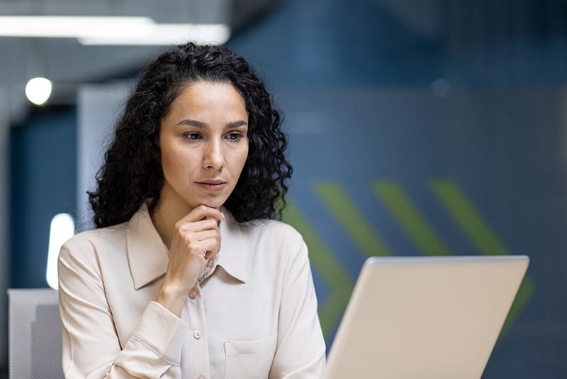 Woman wondering if marketing efforts are working